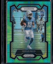 2023 Panini Prizm Derius Davis Hyper Prizm RC /175 #351 Los Angeles Chargers