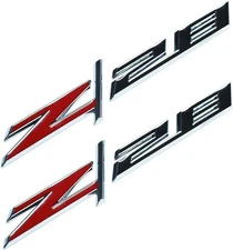 2Pcs Z/28 Fender Emblems Adhesive Nameplate for Z28 Camaro 22925211 Red/Black