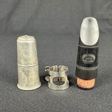 Evette Schaeffer "C" Hard Rubber Bb Clarinet Mouthpiece, Ligature, Cap
