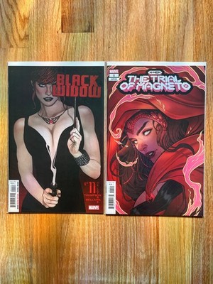 Black Widow #11 Adam Hughes Trial of Magneto #1 Scarlet Witch Torque NM Lot