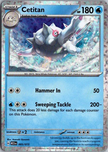 Cetitan 005/015 McDonald's Collection 2023 holo Promo Pokemon Near Mint