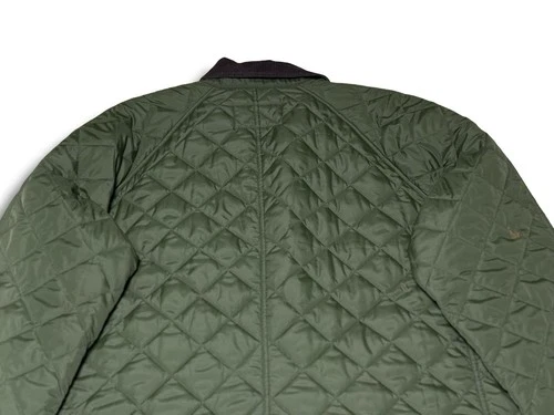 NWT! Lands End Quilted Jacket Mens XL Green Primaloft Corduroy Collar Chore Coat image 12