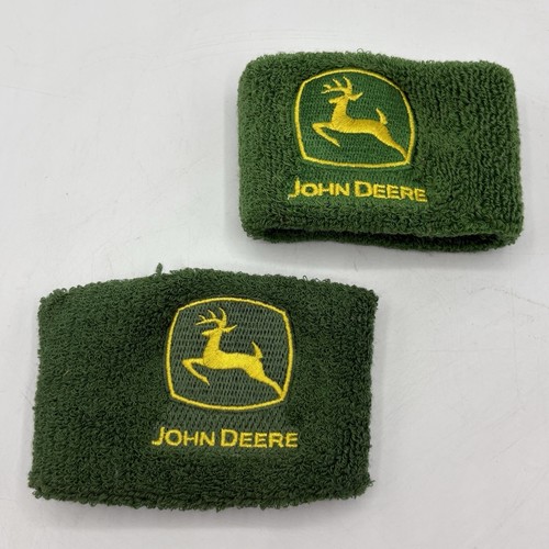 Vintage John Deere Green Sport Basketball Sweat Wrist Bands