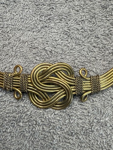 Vintage Celtic Knot Torque Necklace Choker - Picture 2 of 7