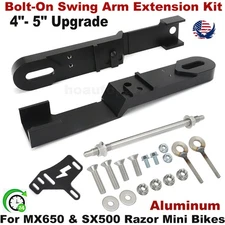 Bolt-On Swing Arm Extension Kit 4"- 5" For Razor MX650 SX500 Stretched Aluminum
