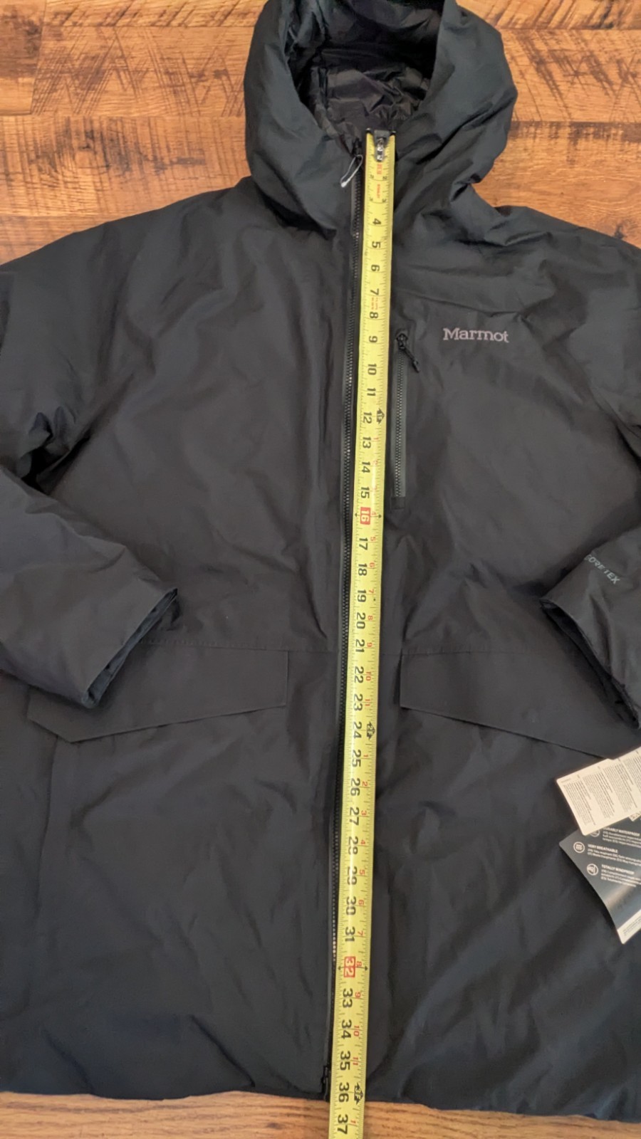 Marmot Mens Oslo GTX Gore-tex Down Jacket Black Size XL NEW image 7