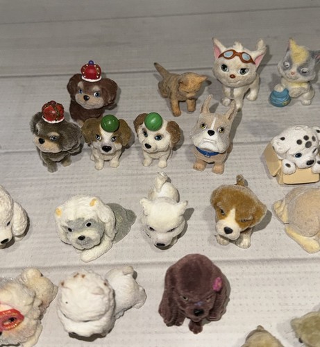 Vintage Huge Lot Of Puppy In My Pocket Toy Figures Flocked Kitty Mom Babies Cute - Picture 8 of 16