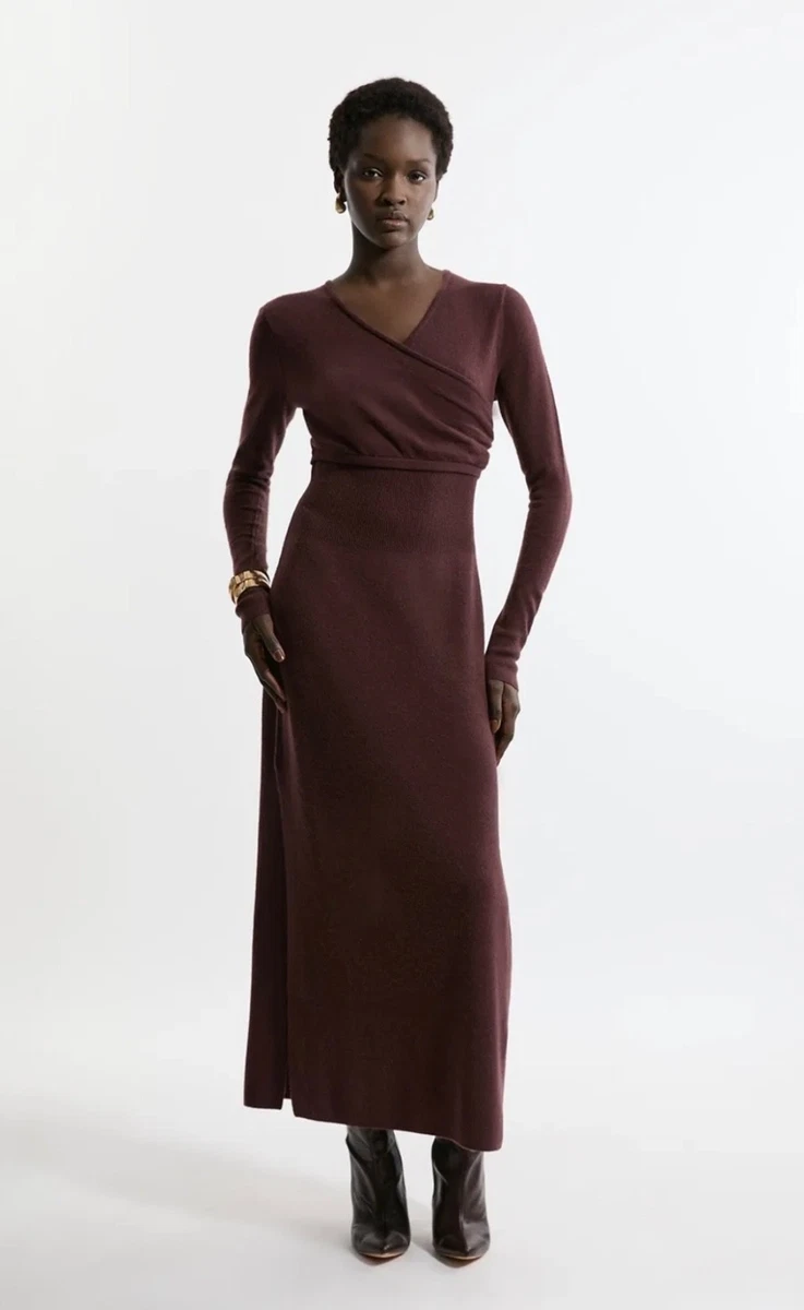 woolen long dresses for ladies Women for sale Sleeve length 57