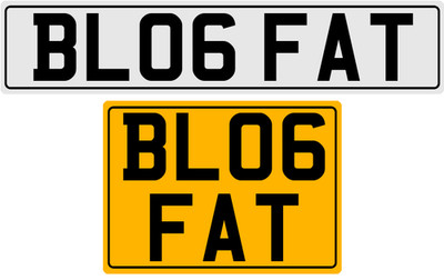 BLOG FAT   BLOGGER FATIMA PRIVATE REGISTRATION CHERISHED NUMBER PLATE BL06 FAT