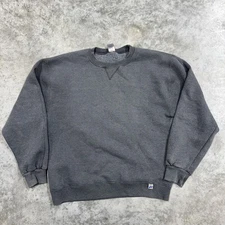 Russell Athletic Sweatshirt Mens Medium Gray Dri Power Fleece Crewneck Pullover