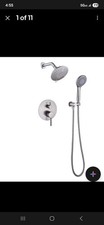 BWE  One-Handle 2-Spray Brushed Nickel Shower Faucet New Open Box A-98001-N