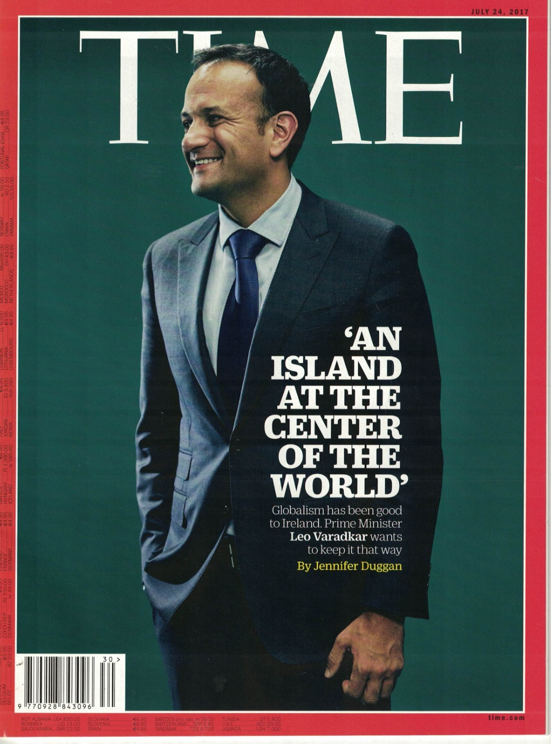 TIME Magazine July 24 2017 Prime Minister Ireland No Label International Red