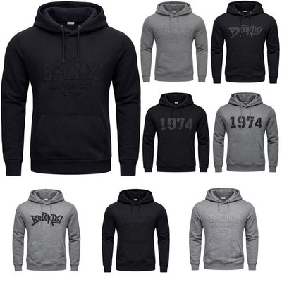 Herren Hoodie Kapuzenpullover Sweatshirt Baumwolle Kängurutasche Prägung M-2XL