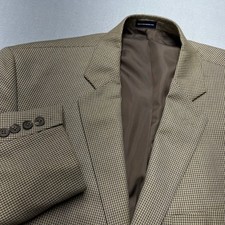 Stafford Essentials Men Blazer Classic Fit Suit Jacket SportCoat Houndstooth 44S