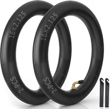 2Pcs -16x2.125 Replacement Butyl Inner Tube, 16 Inch Bikes Tube with CR202 Bent
