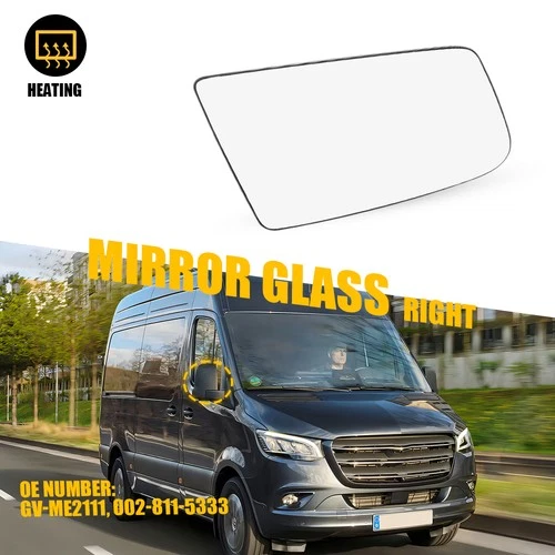 Right Passenger Side Mirror Glass Fit For 10-18 Mercedes-Benz Sprinter 2500 3500