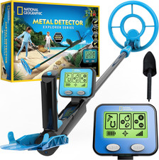 NATIONAL GEOGRAPHIC Metal Detector for Kids - 7.4" Waterproof Metal Detector Coi