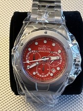Invicta Men's Racing Red Dial Chronograph 48mm Quartz Stainless Steel Watch