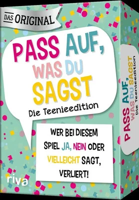 RIVA VERLAG Pass auf, was du sagst - Die Teenieedition | Emma Hegemann | Box | 64 S. | 2023