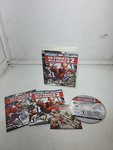 Marvel Ultimate Alliance 2 PS3 (2009) CIB with Manual & Comic Book RARE Tested