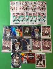 (42) SAN FRANCISCO GIANTS HELIOT RAMOS ROOKIE CARD LOT* BOWMAN PLATINUM, CHROME