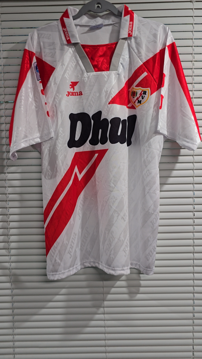 RAYO VALLECANO Home 95/96 - JERSEY RETRO - SANCHEZ # 9- LARGE (Run