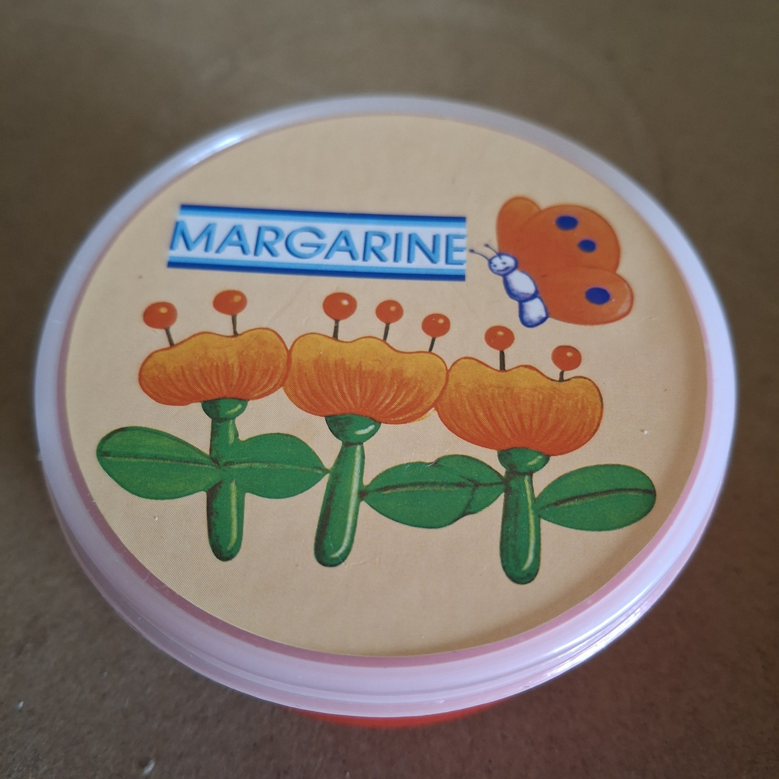 Vintage Little Tikes Play Food Margarine Tub Container & Lid