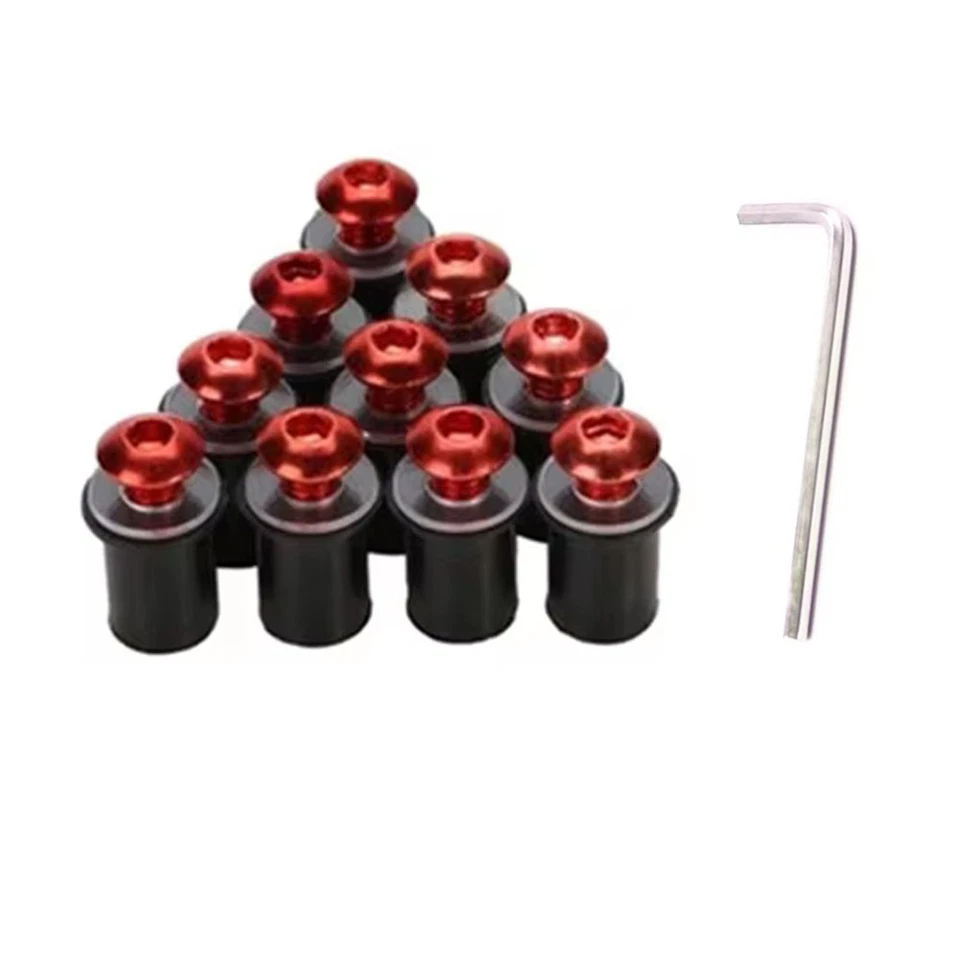 Kit de 10 piezas de pernos de tornillo parabrisas apto para Honda Suzuki Kawasaki Foto 3 de 4