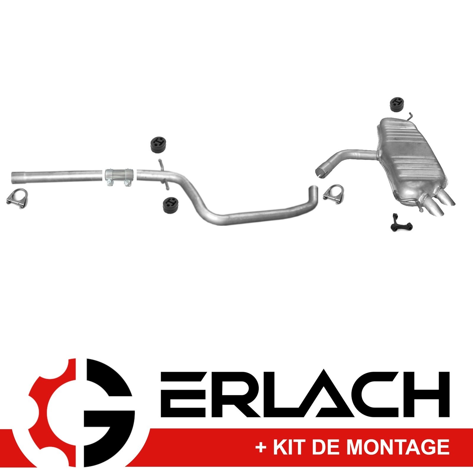 Échappement silencieux VW Touran 2.0 TDI 4168 à haut pouvoir de réduction sonore