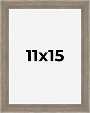 11x15 Frame Gray Barnwood Rustic Solid Wood Picture Frame  1.5 Inch Moulding Wi