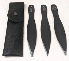 Cold Steel Mini Flight Sport 10" Throwing Knife 3pc Set With Leather Case