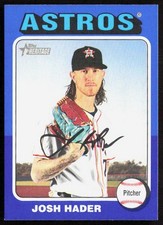 2024 Topps Heritage High Number JOSH HADER Blue Border SP Card #501