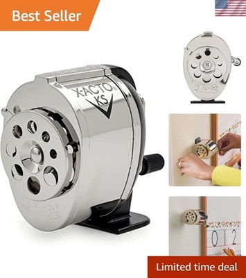 Heavy-Duty Mountable Pencil Sharpener with Dual Cutters - 8 Sizes Adjustability