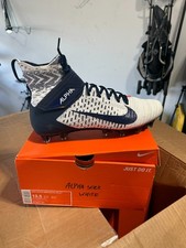 NEW Nike Alpha Menace Elite 2 White Navy Football Cleats Size 14 NIB