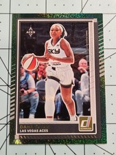 2025 Panini Donruss WNBA Dana Evans Green Shimmer Foil #37 Las Vegas Aces