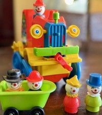 Vintage 1983 Little People Crazy Clown Fire Brigade #657 + Extras