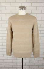 Theory Glennis Crewneck Sweater Montano Wool Cashmere Blend Mens M Tan READ