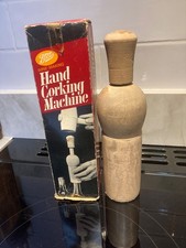Hand Corking tool for bottling home brew wine 1970s Boots. Free bag of corks