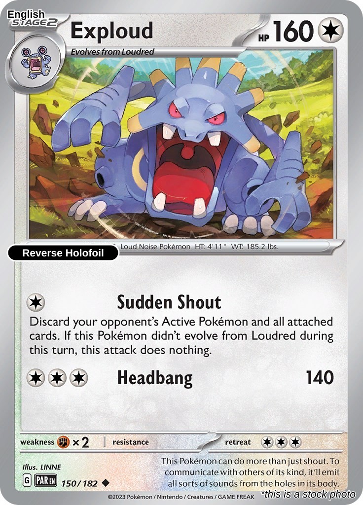 Exploud Reverse Holofoil [PAR - 150/182] LINNE Uncommon Near Mint