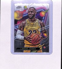 2023-24 Topps Chrome Cosmic #59 LeBron James Green Space Dust Refractors #/75
