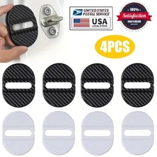 4x Car Door Lock Protective Cover Sticker Anti-Rust Carbon Fiber Car Accessories
