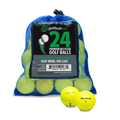 GolfBall Nut Bulk Mixed Near Mint Used Recycled Golf Balls Mesh Bag Included