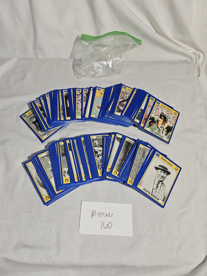 Notre Dame Football Team Set 1990 1st Edition 200 Card Set Joe Montana 🔥 - Image 2 of 4