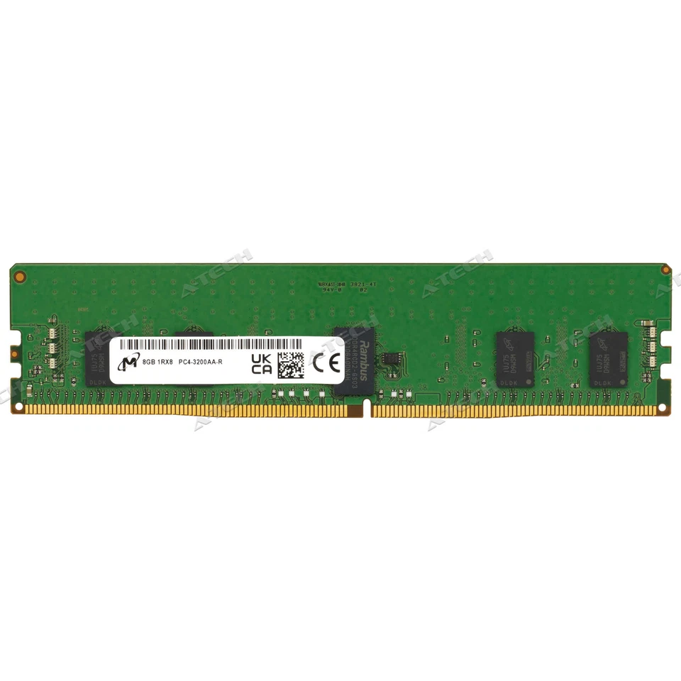 Micron 8GB DDR4-3200 RDIMM REG MTA9ASF1G72PZ-3G2 3G2E2 3G2J3 Server Memory RAM