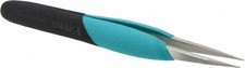 Erem 5-1/2" OAL 00-SA Ergonomic Tweezers Straight, Fine, Strong Precision Tips