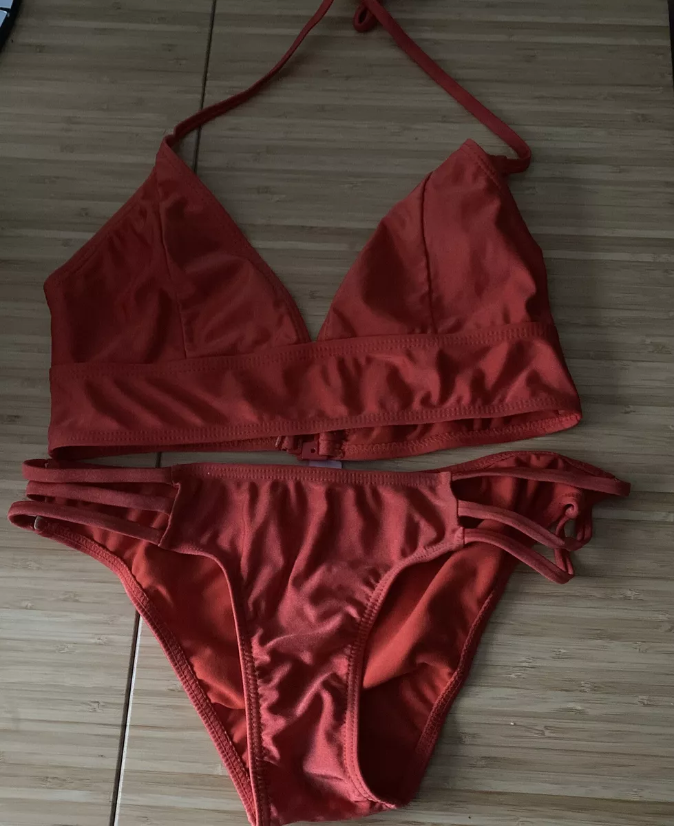 Orange 2 piece clearance swimsuit
