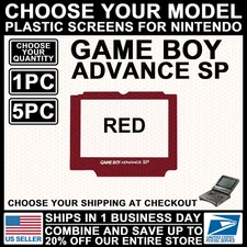 NEW Screen Lens for Nintendo Game Boy Advance SP GBA SP Replacement Adhesive RED