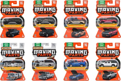 Mattel Matchbox Moving Parts Assortment 8 mini cars Box 988H-FWD28