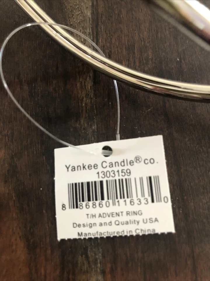 Candelabro Acero Inoxidable, Yankee Candle 7 En El Anillo de Adviento - Nuevo Con Etiqueta Foto 2 de 4