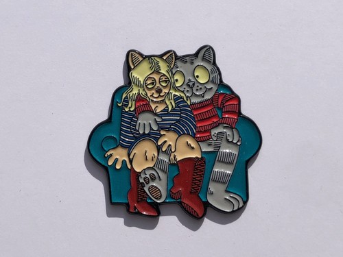 Broche de solapa Cuddle Kitties Fritz Makes a Move años 60 dibujos animados SOMBRERO PIN - Imagen 4 de 4